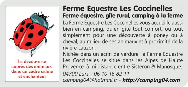 Photo Gte rural et Camping Lurs Ferme equestre les coccinelles